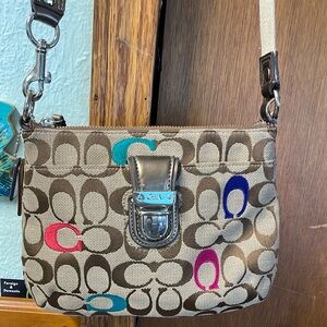 COACH Heritage Signature Multicolor Crossbody Bag